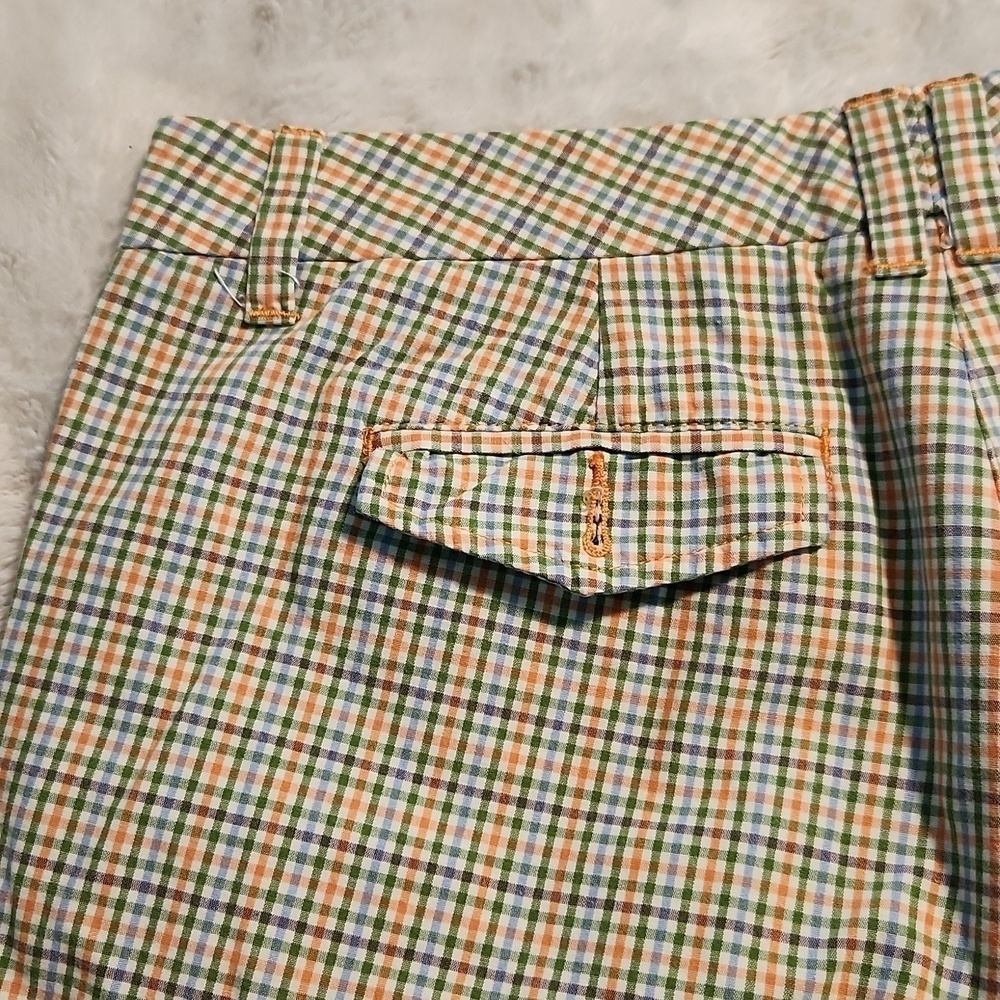 Tommy Hilfiger Green and Orange Checkered Shorts - Picture 8 of 14